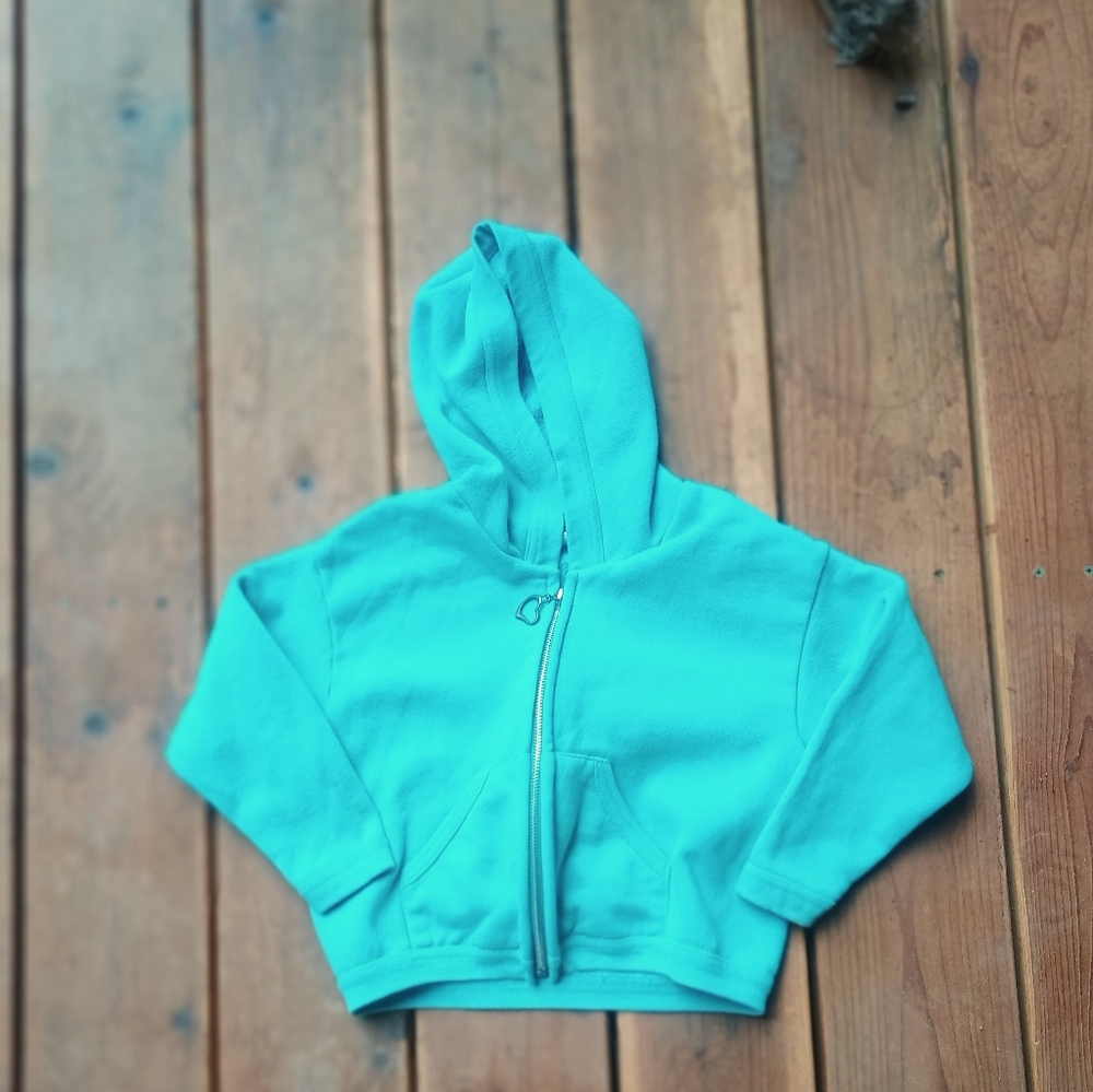 Kids Teal Zip-Up Hoodie